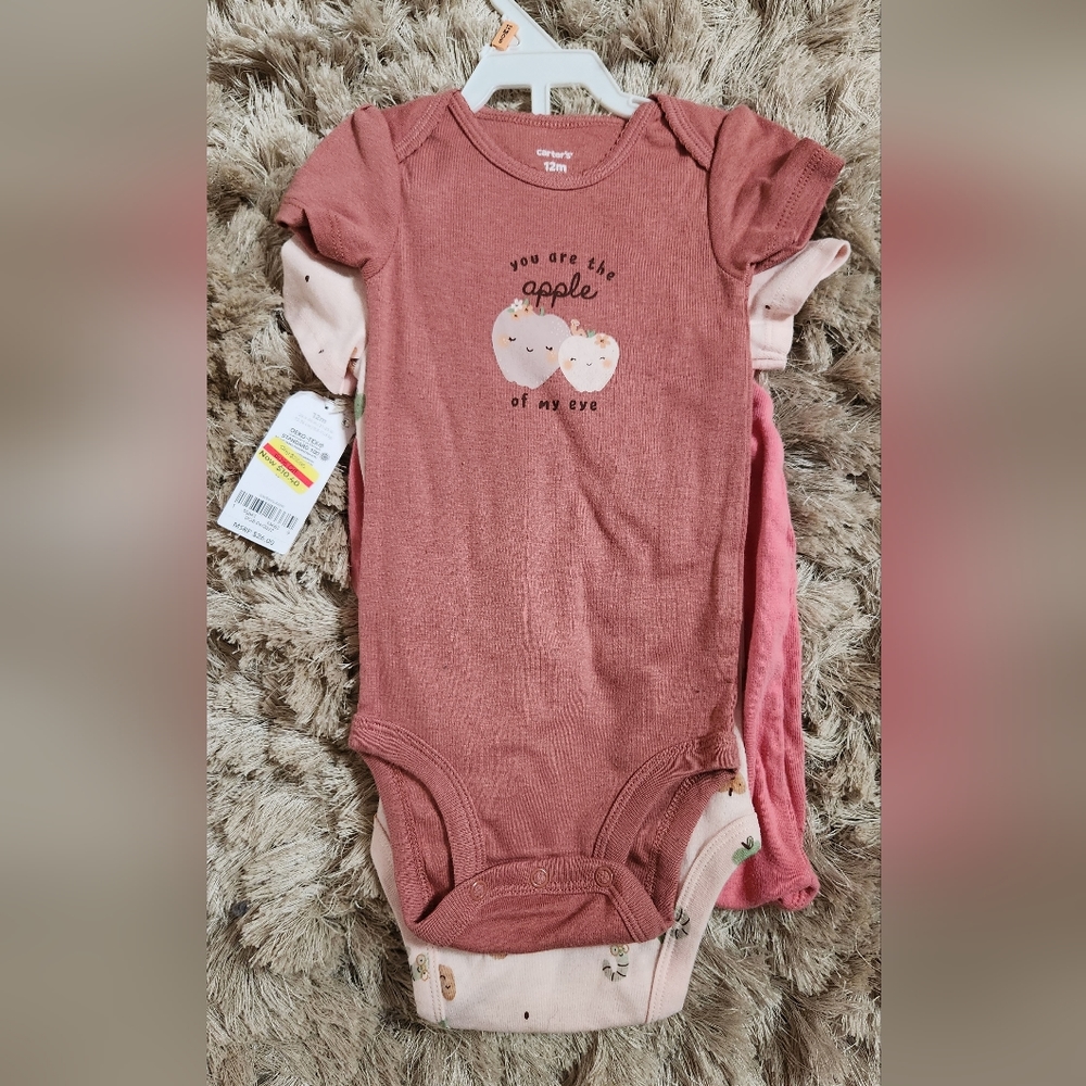 12 month Baby bundle 3 onesies /pants/ stockings